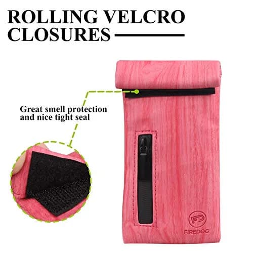 FIREDOG Smell Proof Bag with Carbon Lining, 15.5 cm (6 inch) Red | Odor Proof Travel Pouch for Stash Storage thumbnail 4