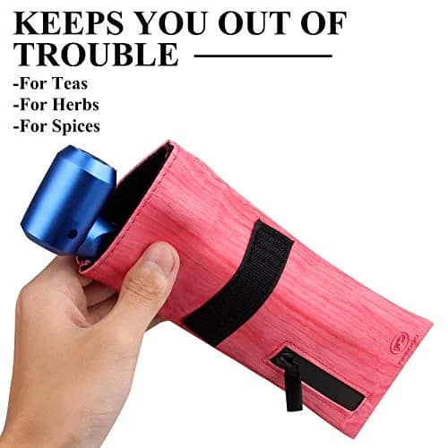 FIREDOG Smell Proof Bag with Carbon Lining, 15.5 cm (6 inch) Red | Odor Proof Travel Pouch for Stash Storage thumbnail 5
