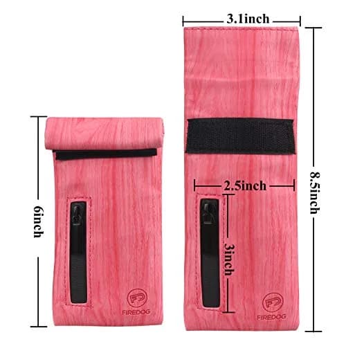 FIREDOG Smell Proof Bag with Carbon Lining, 15.5 cm (6 inch) Red | Odor Proof Travel Pouch for Stash Storage thumbnail 6