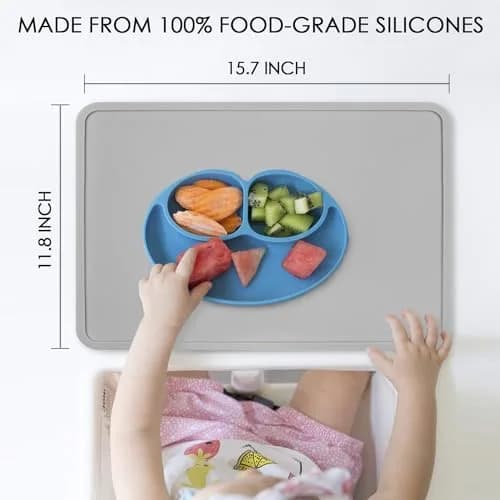 QPIX DIGITAL Silicone Placemat with Raised Edges | 47.75cm x 26.92cm (18.8" x 10.6") thumbnail 5
