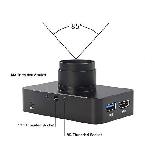 MOKOSE 12MP HDMI Camera 1080P USB HD Streaming Webcam, Recording 4K@30FPS Industry C/CS-Mount Camera with 3.2mm No Distortion Manual Lens thumbnail 4
