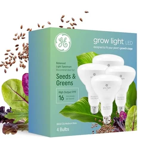 GE Grow Lights for Indoor Plants BR30 LED Bulb 4 Pack | Balanced Spectrum for Seeds & Greens thumbnail 1
