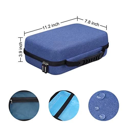 Aproca Hard Storage Case for 11.5"-12.5" Portable DVD Players | Blue EVA Carrying Case with Mesh Pocket thumbnail 6