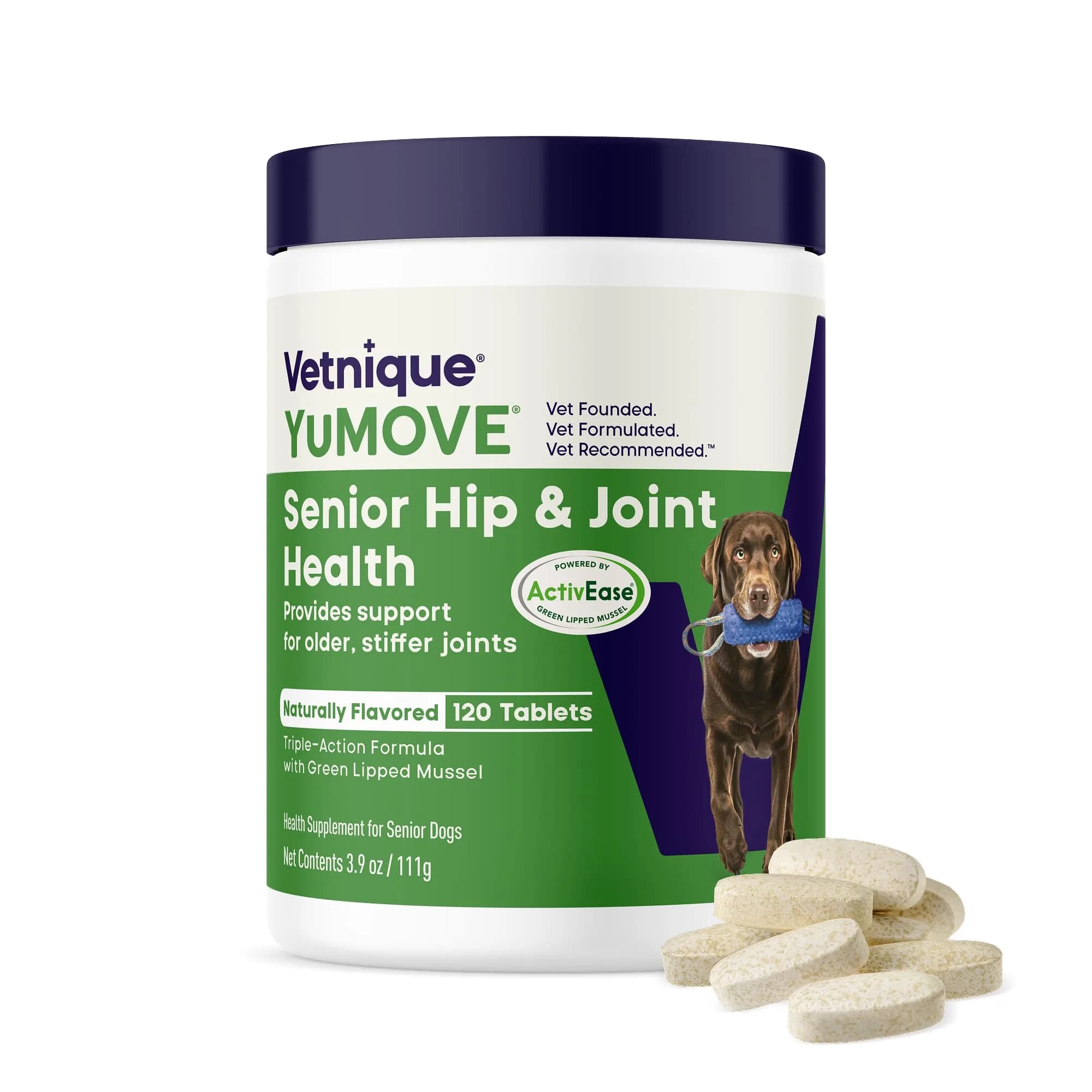 YuMOVE Dog Hip & Joint Supplement Regular Strength 300 Chewable Tablets | Vet-Recommended Mobility Support — Senior Formula / 120 Tablets