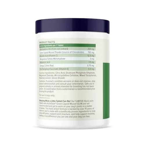 YuMOVE Senior Dog Joint Supplement Glucosamine & Green Lipped Mussel 120ct | Proven in 4 Weeks for Aging Dogs thumbnail 9