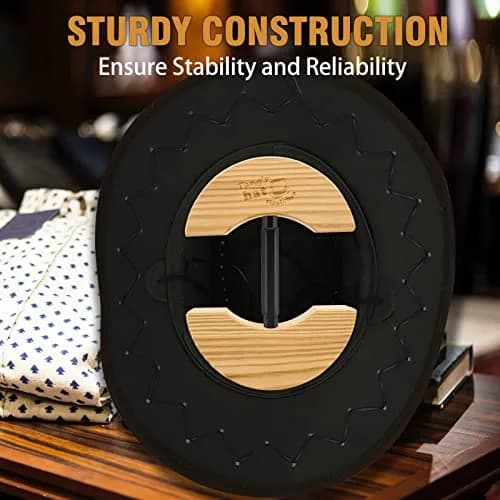 Tang's Solid Wood Hat Stretcher & Size Expander for Fitted Hats, Baseball Caps & Cowboy Hats, Hand-Polished Hat Block with Adjustable Turnbuckle (17-22.5 cm) | Restores Shape & Prevents Warping thumbnail 4