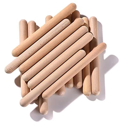 MGTECH Rhythm Music Lummi Sticks for Kids, 16 Pack Sticks with Carry Bag, 8 Inch (20.32 cm) | Natural Beech Wood thumbnail 1