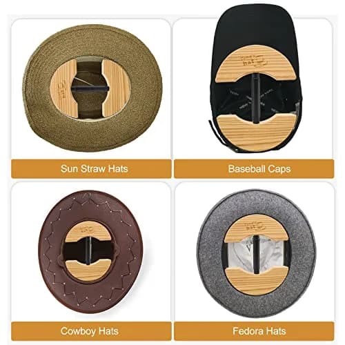 Tang's Black Wooden Hat Stretcher for Fitted Hats, Adjustable Turn Buckle, Large (7.28-9.84") | Keeps Hats in Original Shape thumbnail 5