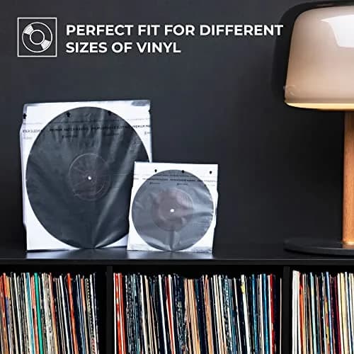 Big Fudge 12" Vinyl Record Sleeves - Premium Inner Sleeves 50 Pack - Acid Free, Anti Static, Dust & Scratch Protection thumbnail 5