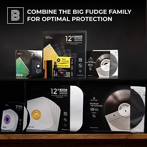 Big Fudge 12" Vinyl Record Sleeves - Premium Inner Sleeves 50 Pack - Acid Free, Anti Static, Dust & Scratch Protection thumbnail 6