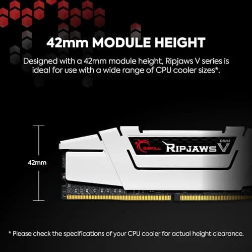 G.SKILL RipjawsV Series DDR4 RAM 32GB (2x16GB) 3600MT/s CL16-19-19-39 1.35V for Desktop thumbnail 3