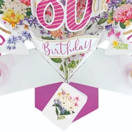 Second Nature Pop Ups Happy 80th Birthday Pop-Up Greeting Card 21cm x 25cm | Unique 3D Elastic Trigger thumbnail 4