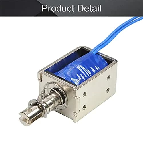 Fielect DC 24V 1A 15N Push Pull Solenoid Electromagnet 10mm | High Force & Stable Temp thumbnail 4