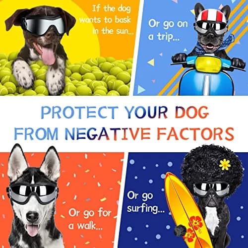 NVTED Dog Sunglasses/Goggles Medium/Large Dog Black | UV Protection Wind Protection Dust Protection thumbnail 5