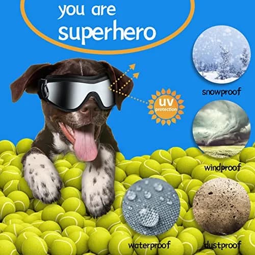 NVTED Dog Sunglasses/Goggles Medium/Large Dog Black | UV Protection Wind Protection Dust Protection thumbnail 6