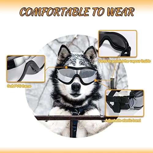 NVTED Dog Sunglasses/Goggles Medium/Large Dog Black | UV Protection Wind Protection Dust Protection thumbnail 2