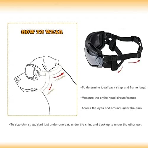NVTED Dog Sunglasses/Goggles Medium/Large Dog Black | UV Protection Wind Protection Dust Protection thumbnail 3