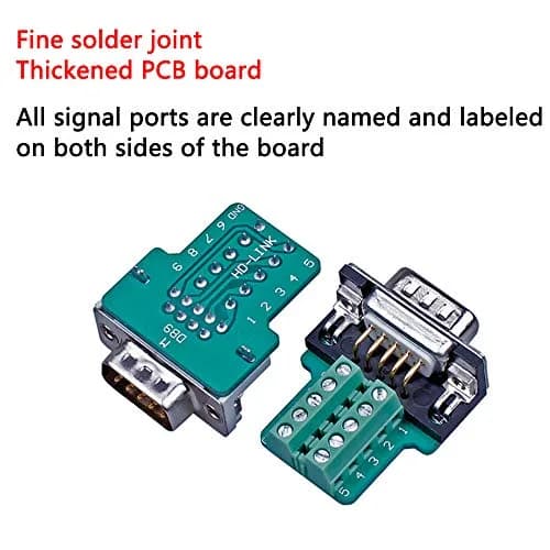 ANMBEST DB9 Solderless Serial to 9-Pin Terminal Adapter (2-Pack, Male) | Connects Legacy Devices to USB thumbnail 4