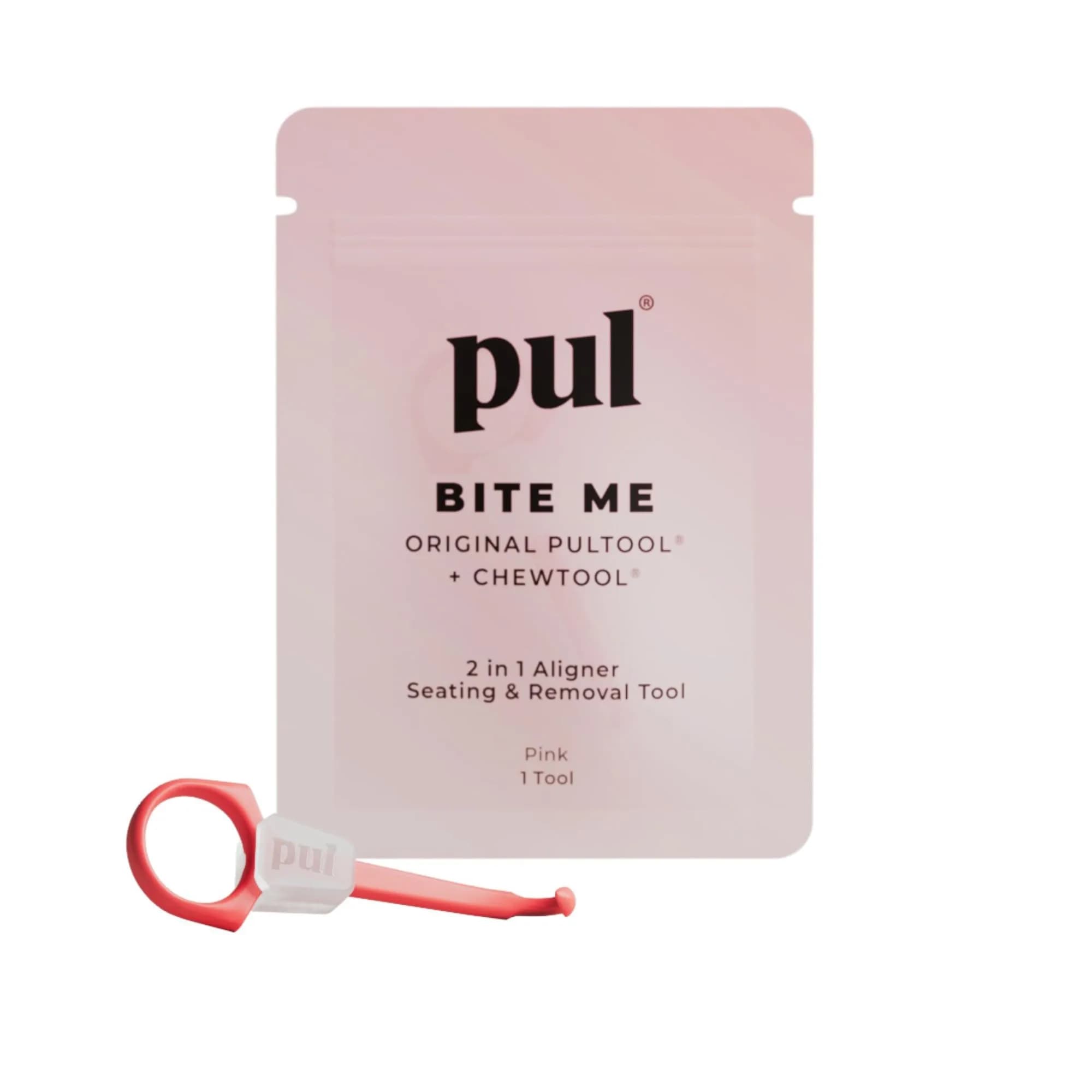 PUL 2-in-1 Aligner Removal Tool and Chewies for Invisalign Aligners, Retainers and Trays - Patented Invisalign Remover Tool for Easy Removal & Secure Fit - Pack of 1, Pink - main product image