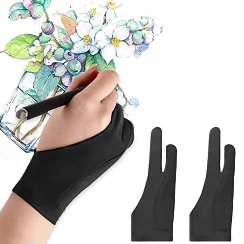 Mixoo Artist Gloves 2 Pack - Small | Palm Rejection Gloves for Drawing Tablets, iPad, and Sketching thumbnail 1