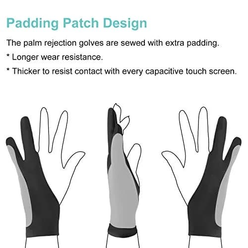 Mixoo Artist Gloves 2 Pack - Small | Palm Rejection Gloves for Drawing Tablets, iPad, and Sketching thumbnail 3