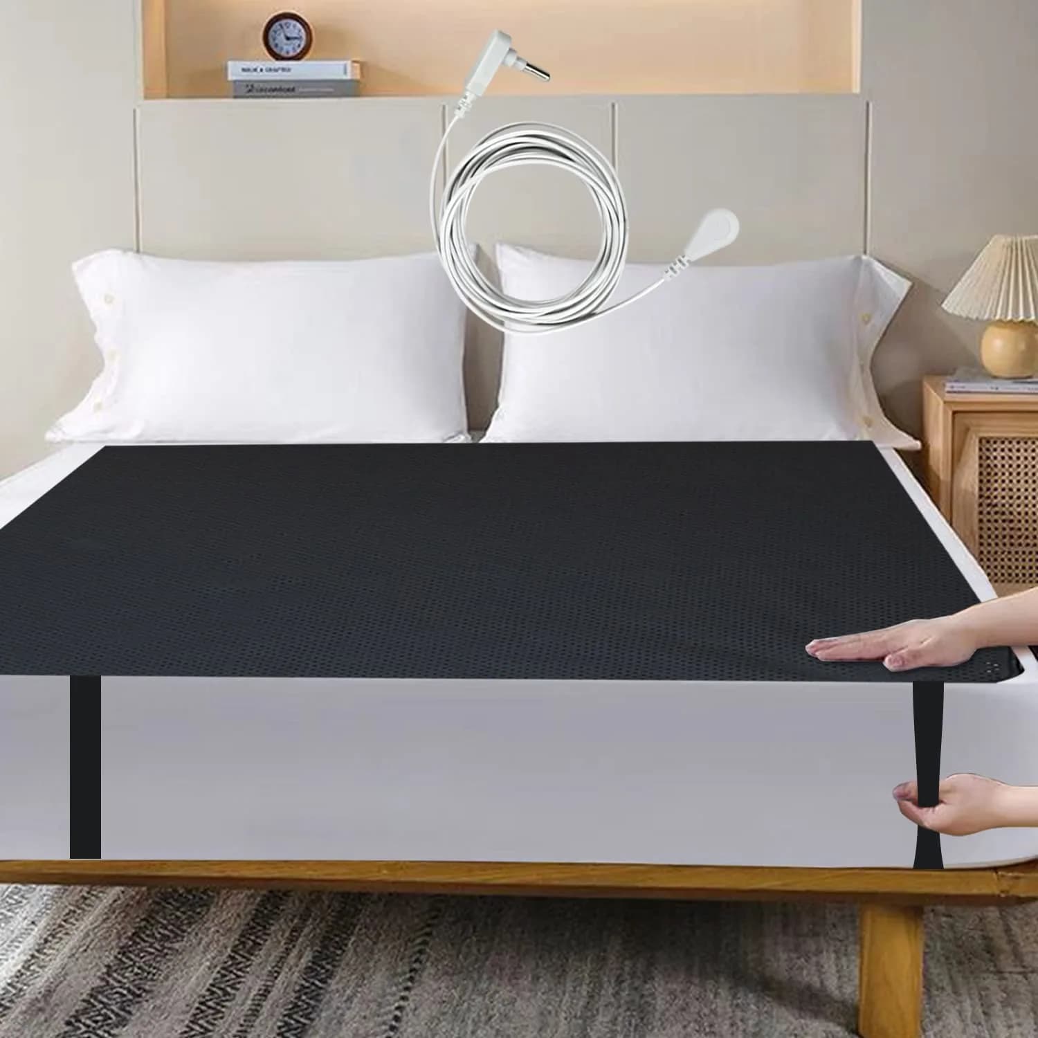 NewBeau Grounding Mat for Bed 54"x71" | Improve Sleep & Reduce Pain - main product image