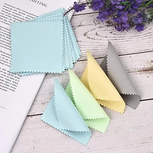 SEVENWELL 50pcs Turquoise Jewelry Cleaning Cloths 8x8cm | Polishes Sterling Silver, Gold, Platinum thumbnail 6
