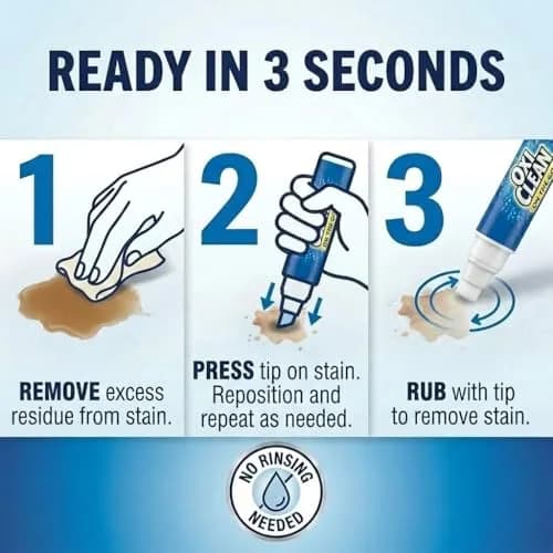 OxiClean On The Go Stain Remover Pen for Clothes | Portable, Bleach-Free, Safe for All Fabrics thumbnail 6