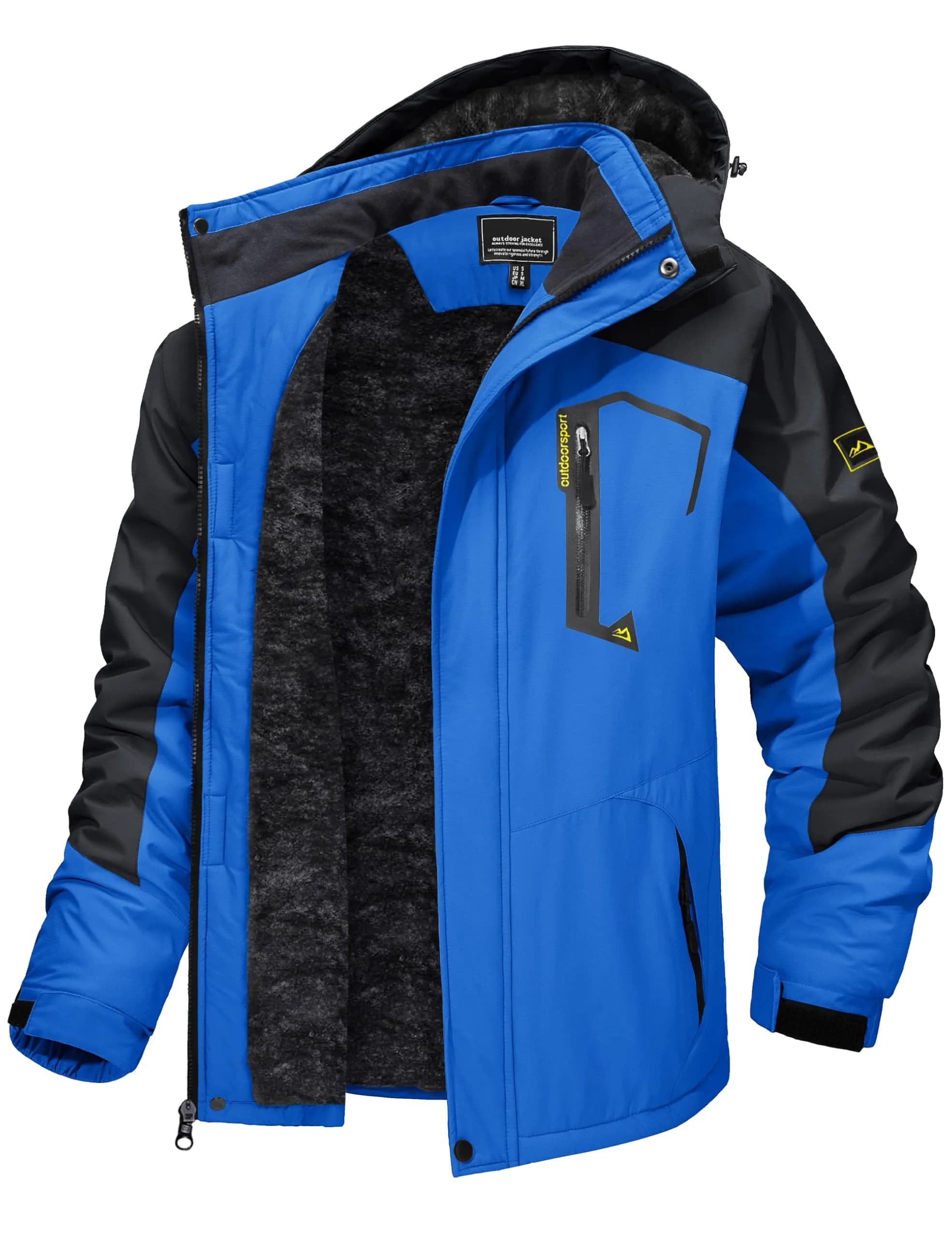 TACVASEN Men's Ski Jacket Winter Waterproof Snow Coat XX-Large | Hooded Fleece Lined with 5 Pockets - main product image