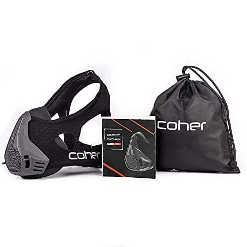 coher Workout Mask Breathing Mask for Men and Women - Adjustable Resistance Levels - Increase Lung Capacity and Endurance - Ideal for Jogging, Sports, Cycling, Fitness thumbnail 6