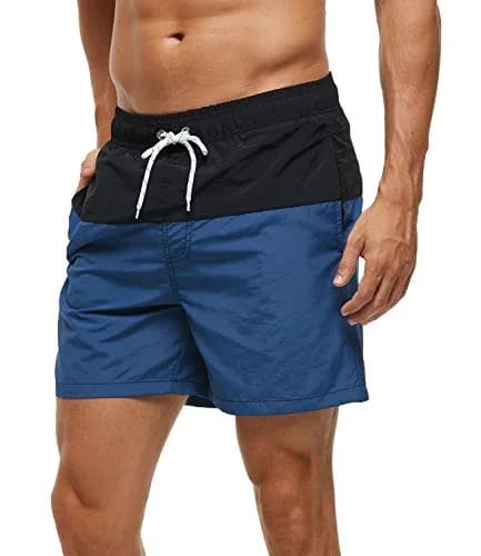 SILKWORLD Men's Swim Trunks Quick Dry Bathing Suit, Black, M | Lightweight, Fast Dry, Adjustable Waist thumbnail 4