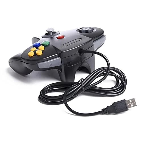 SAFFUN Classic N64 Controller Wired USB PC Gamepad 1.8m (6ft) Cable | Plug and Play for Windows PC macOS Linux Raspberry Pi thumbnail 3