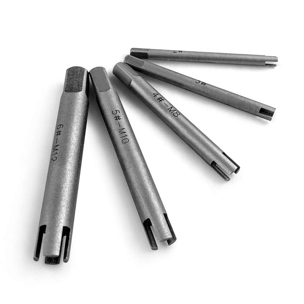 QWORK Tap Extractor Set 5 Pcs | 3.5 oz (99.2 g) Steel Broken Screw Remover - main product image