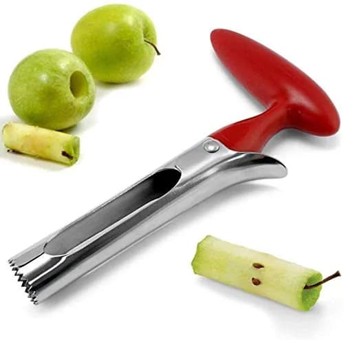 AKIRO Apple Corer, Stainless Steel Kitchen Tool 18cm | Easy Twist Fruit Seed Remover thumbnail 1