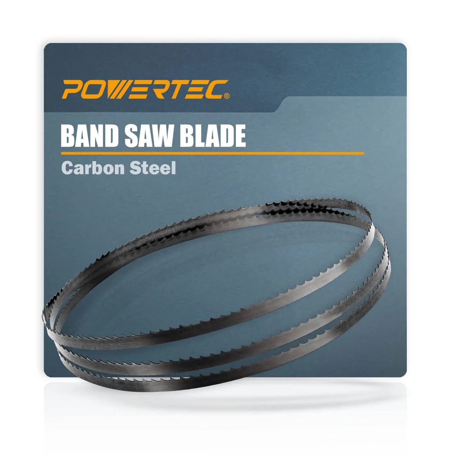 POWERTEC 56-7/8 Inch Bandsaw Blades | 14 TPI Carbon Steel for Wood & Metal, 1 Pack — 3/8" x 14 TPI, 1 PK
