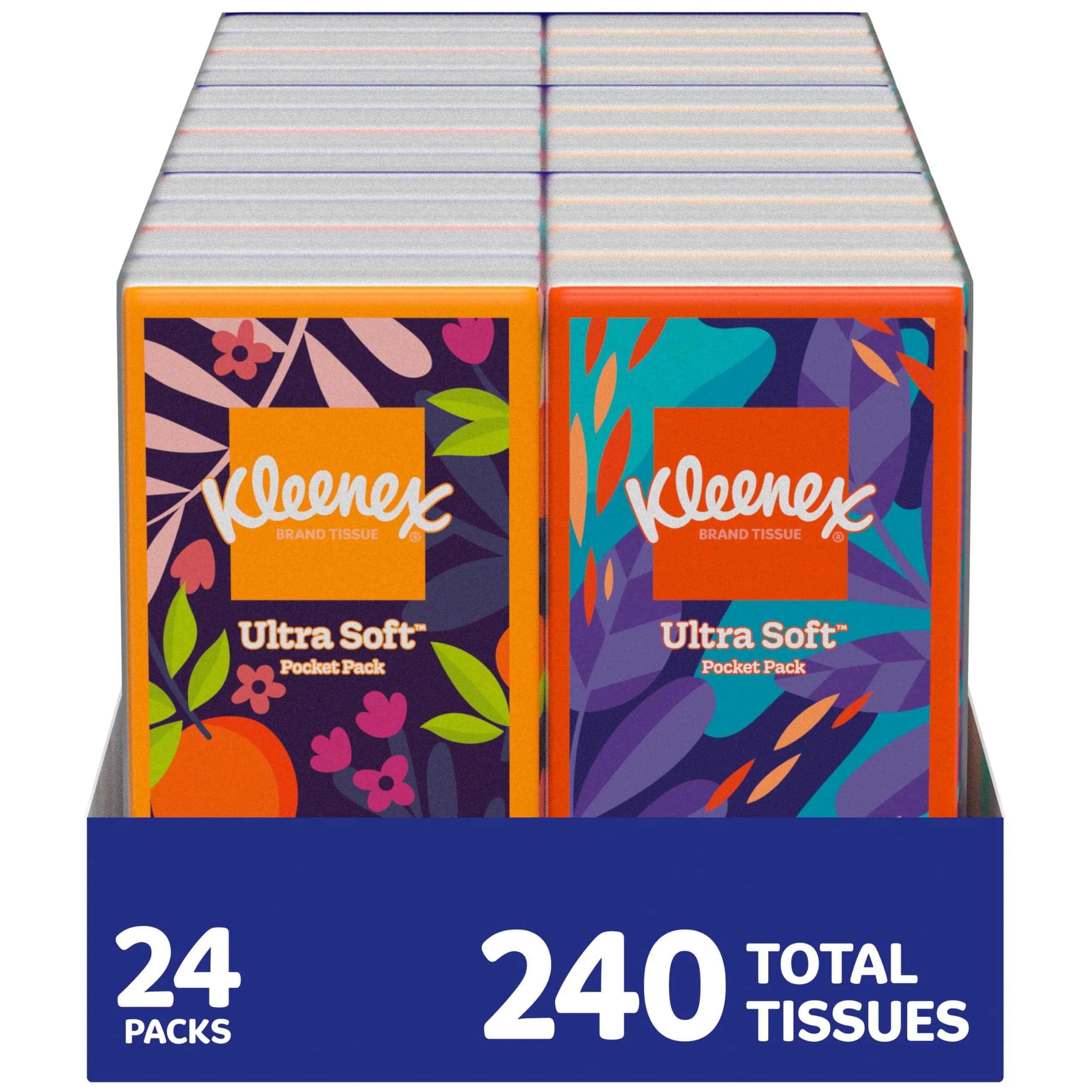 Kleenex On-The-Go Facial Tissues, 72 Travel Packs, 10 Tissues per Pack | 3-Ply, Unscented, Travel Size