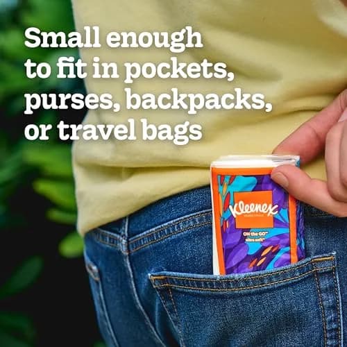 Kleenex On-The-Go Facial Tissues, 72 Travel Packs, 10 Tissues per Pack | 3-Ply, Unscented, Travel Size thumbnail 4