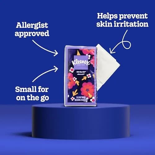 Kleenex On-The-Go Facial Tissues, 72 Travel Packs, 10 Tissues per Pack | 3-Ply, Unscented, Travel Size thumbnail 3