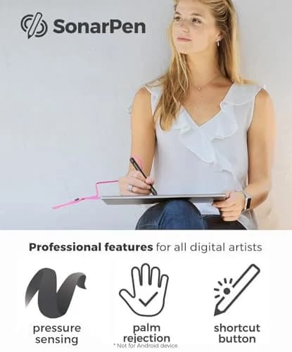 SonarPen Pressure Sensitive Stylus Neon-Green | Compatible with iPhone, Android & Switch thumbnail 3