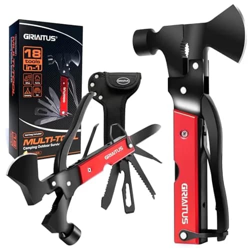GIRIAITUS 18 in 1 Multitool Camping Accessories Gifts for Men Survival Gear | Heavy Duty Stainless Steel thumbnail 1