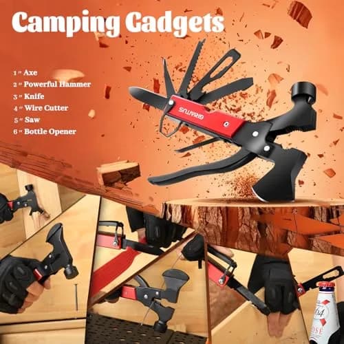 GIRIAITUS 18 in 1 Multitool Camping Accessories Gifts for Men Survival Gear | Heavy Duty Stainless Steel thumbnail 4