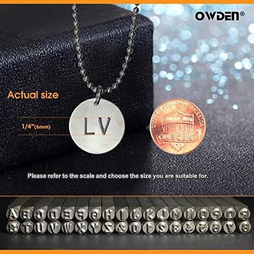 OWDEN Professional 36Pcs Steel Metal Stamps Set, 6mm (1/4") | Durable Alloy Steel Marking Tools for Jewelry & Crafts thumbnail 5