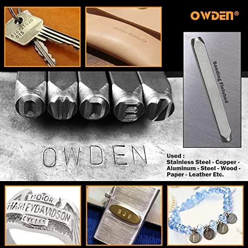 OWDEN Steel Metal Stamping Kit 36Pcs. Alloy Steel (5/32” 4mm) | High-Quality Punch Set for Jewelry & Crafts thumbnail 4