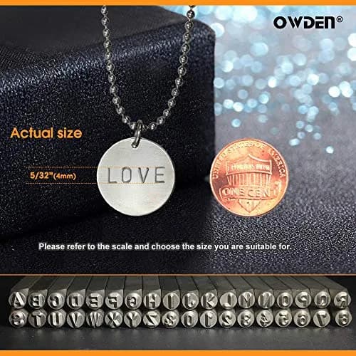 OWDEN Steel Metal Stamping Kit 36Pcs. Alloy Steel (5/32” 4mm) | High-Quality Punch Set for Jewelry & Crafts thumbnail 5