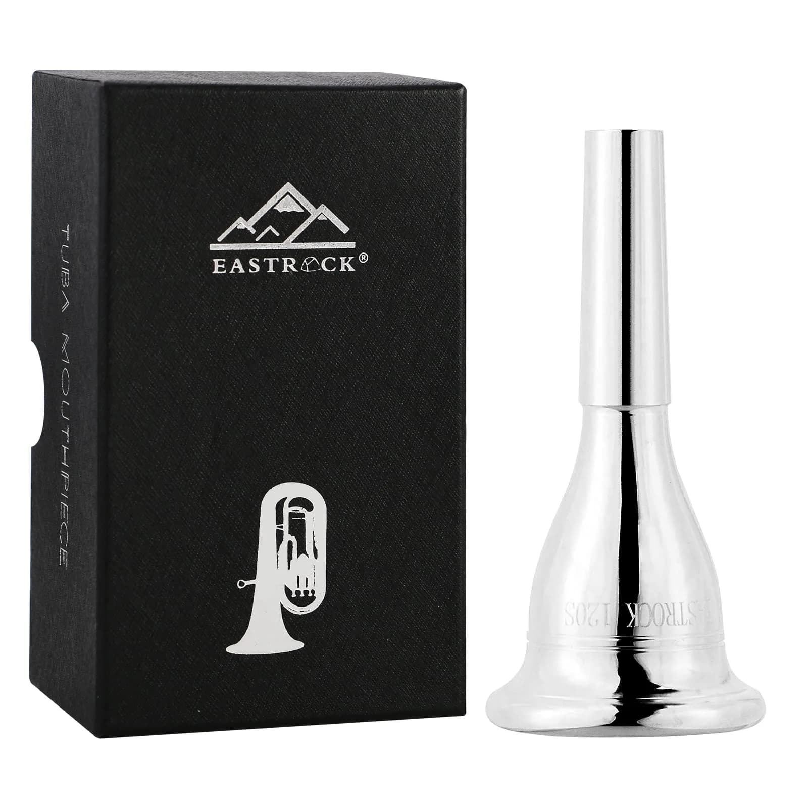 EASTROCK Standard Tuba Mouthpiece, Silver Plated 120S Size (1 Unit) | Rich Sound, Durable Copper - main product image