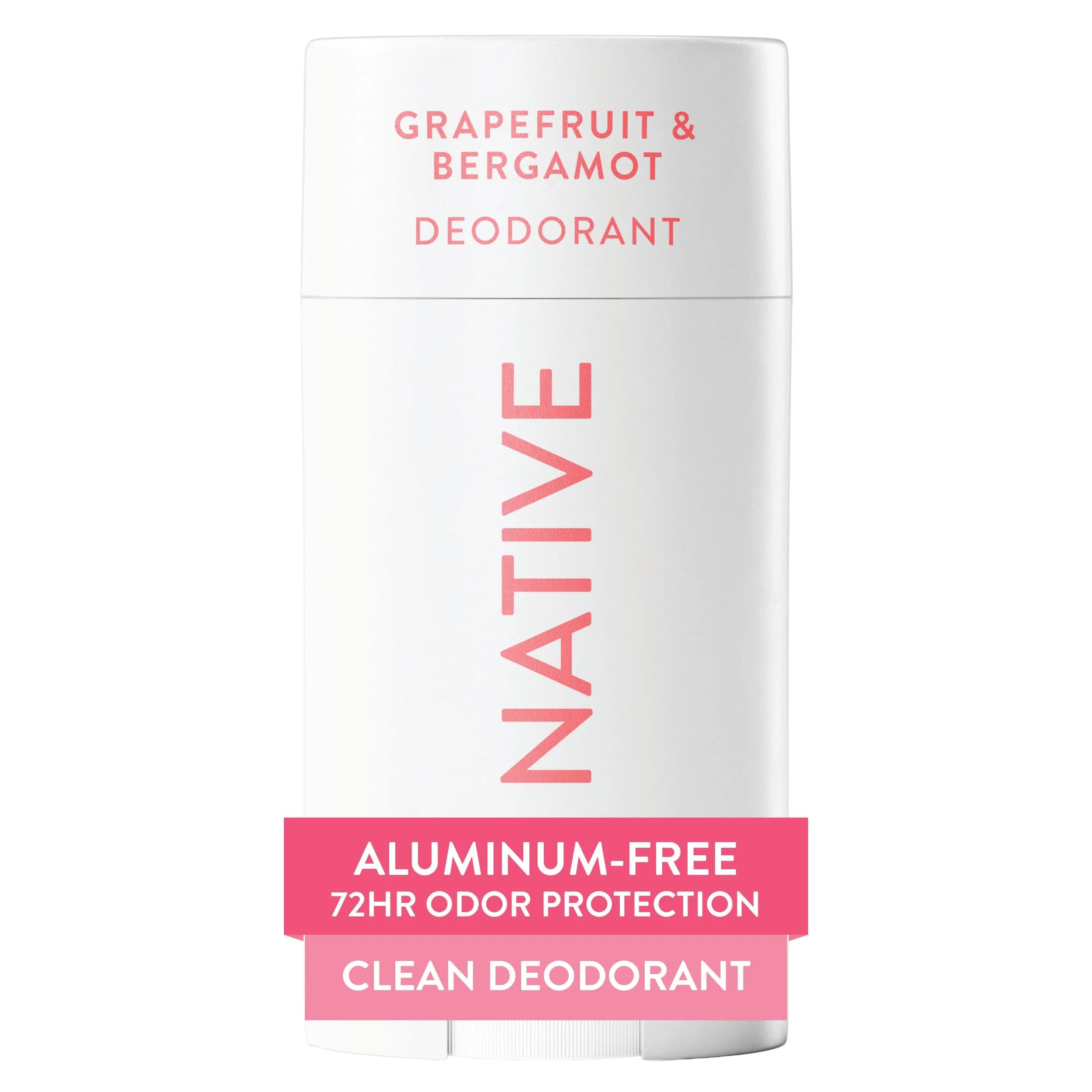 Native Grapefruit & Bergamot Natural Deodorant Stick 77g (2.65oz) | 72-Hour Odor Protection