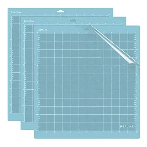 REALIKE 12x12 Lightgrip Cutting Mats for Silhouette Cameo 5/4/3/2/1 | Gridded Adhesive Non-Slip Cut Mat for Crafts, Quilting, Sewing thumbnail 1