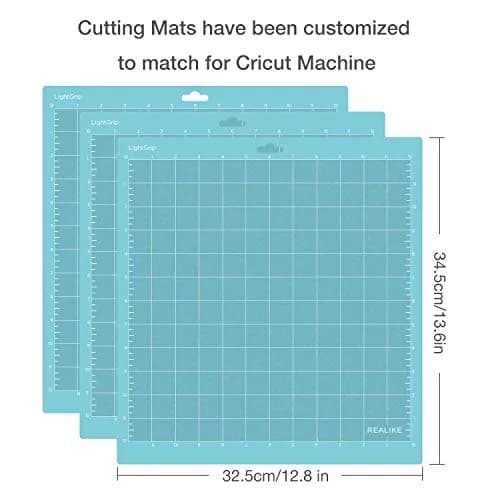 REALIKE 12x12 Lightgrip Cutting Mats for Silhouette Cameo 5/4/3/2/1 | Gridded Adhesive Non-Slip Cut Mat for Crafts, Quilting, Sewing thumbnail 4