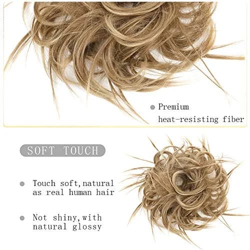 HMD Tousled Updo Messy Bun Hair Piece Ponytail Hairpieces for Women | Casual, Heat-Resistant Synthetic Hair 45g thumbnail 6