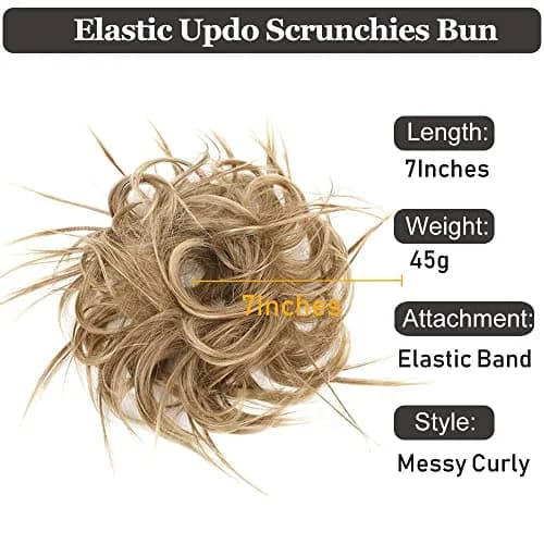 HMD Tousled Updo Messy Bun Hair Piece Ponytail Hairpieces for Women | Casual, Heat-Resistant Synthetic Hair 45g thumbnail 2